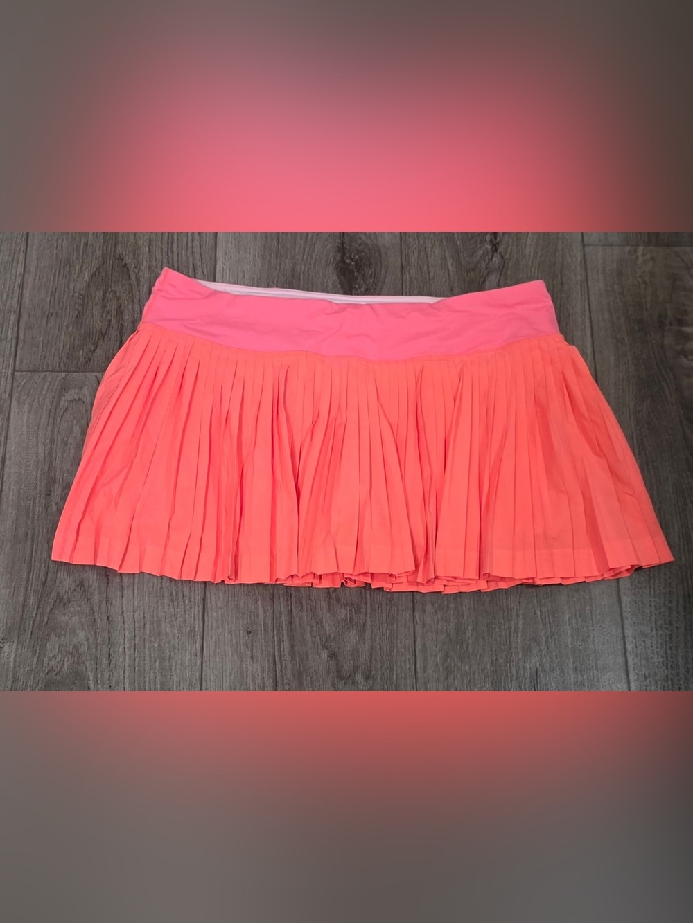 Lululemon Women's Pleated Coral-Pink  Skort
